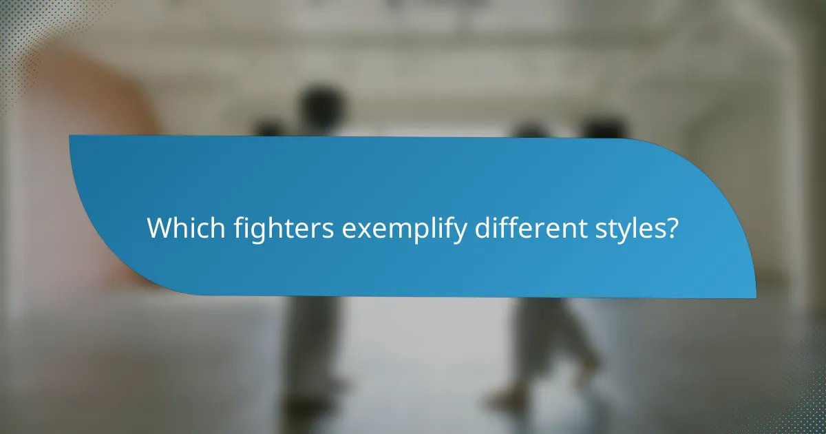 Which fighters exemplify different styles?